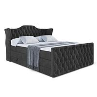 BOXSPRINGBETT VILA-Z KING - 180x200 - H3/H4 - Schwarz - Schwarz, Holzwerkstoff (180/200cm) - ALTDECOR