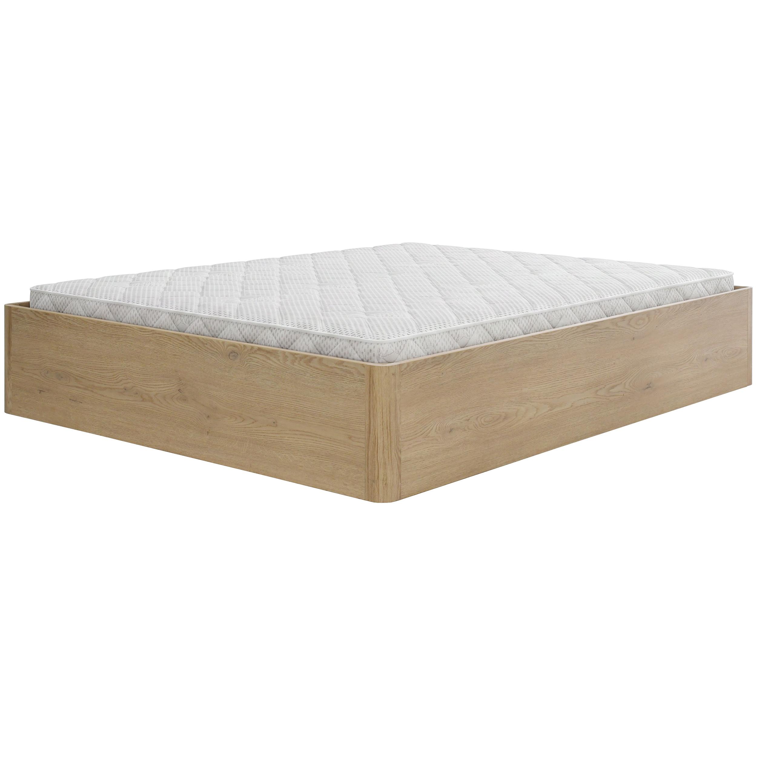 BETT Sara mit Bettkasten und Taschenfedernmatratze 20 cm, 160x200, Cremona Eiche - Eichefarben, Holzwerkstoff (160/200cm) - Beautysofa