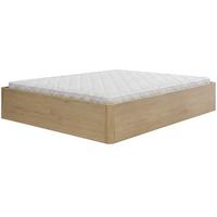 BETT Sara mit Bettkasten und Taschenfedernmatratze 20 cm, 160x200, Cremona Eiche - Eichefarben, Holzwerkstoff (160/200cm) - Beautysofa