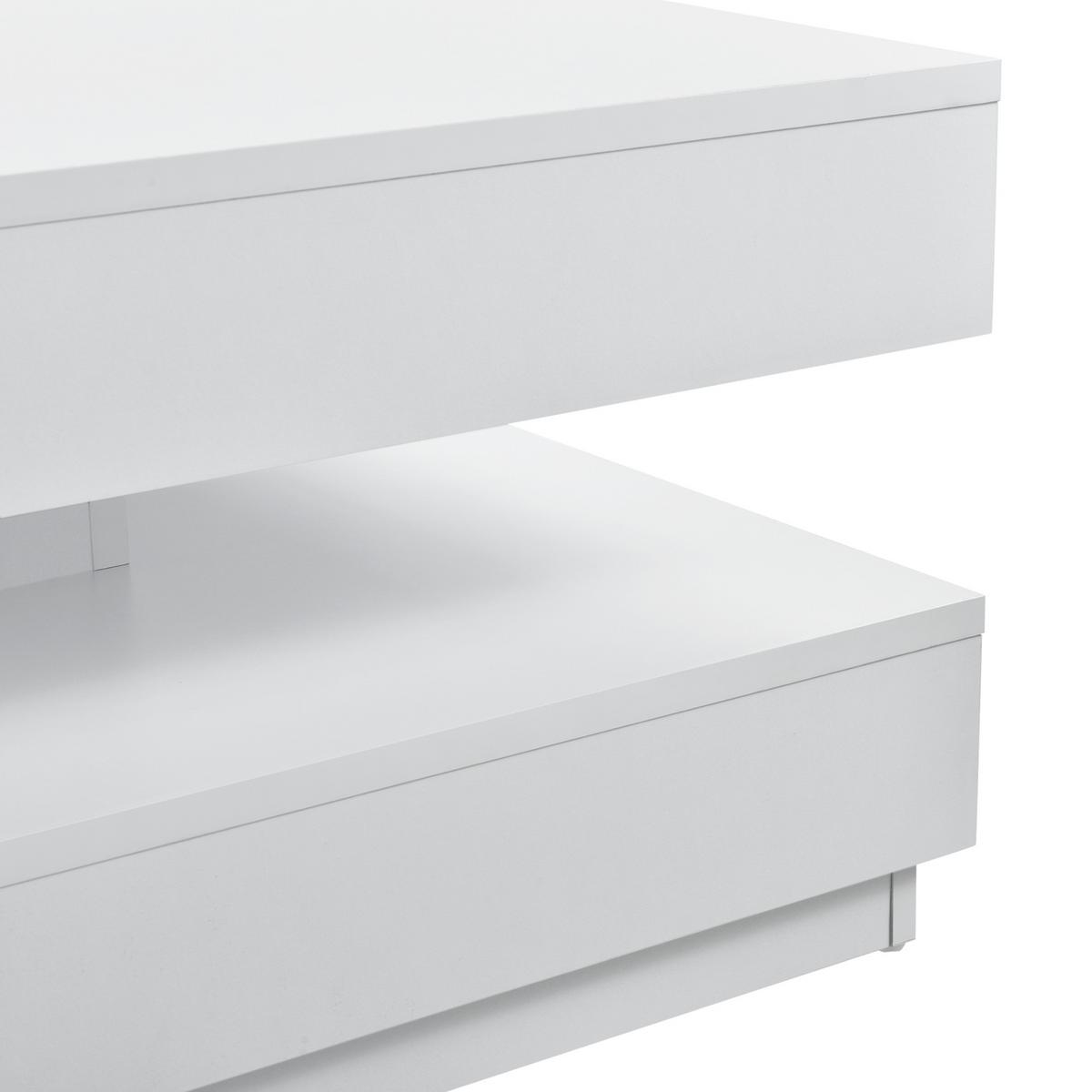 COUCHTISCH Florenz 76/76/38 cm - Weiß, Holzwerkstoff (76/76/38cm) - [en.casa]
