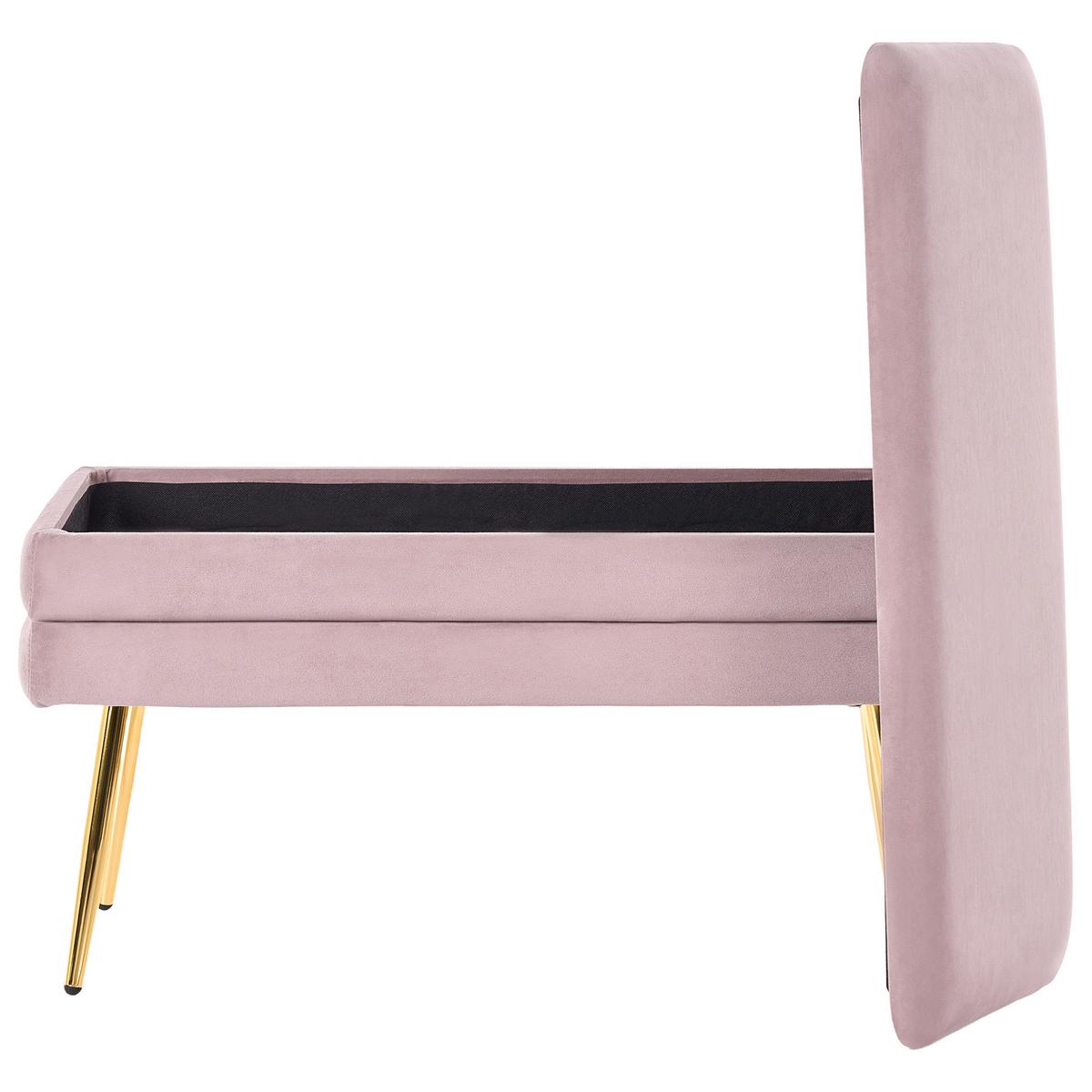 TRUHENBANK Rosa Durham - Pink, Textil (79/43/37cm) - Beliani