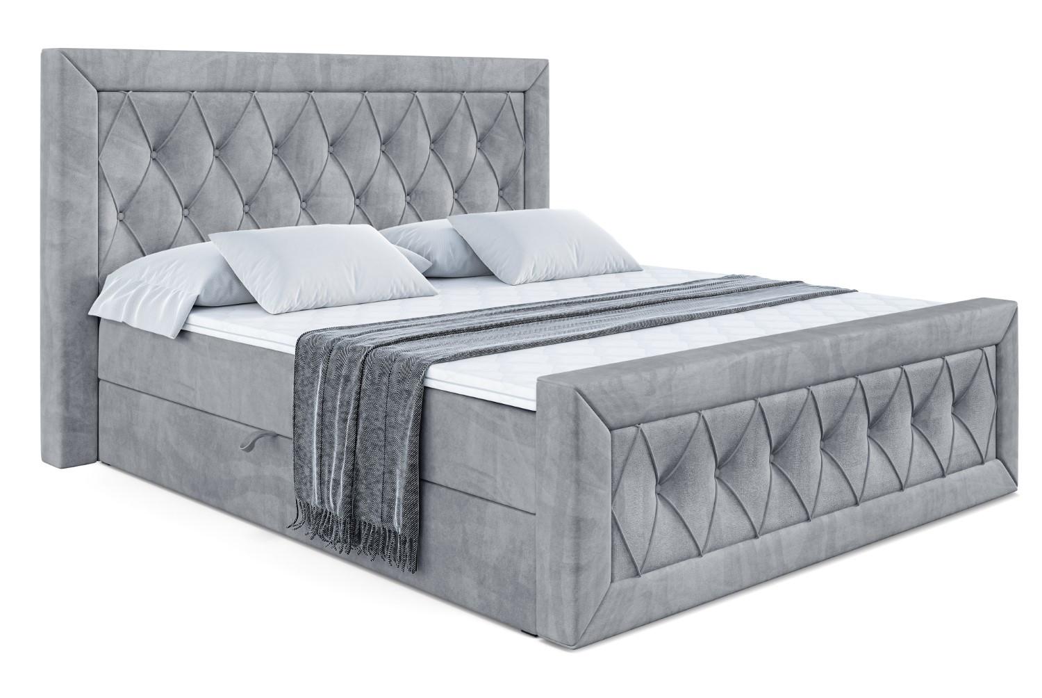 BOXBETT NOEL-Z - 180 x 200 - H4 - Grau - Grau, Holzwerkstoff (180/200cm) - ALTDECOR