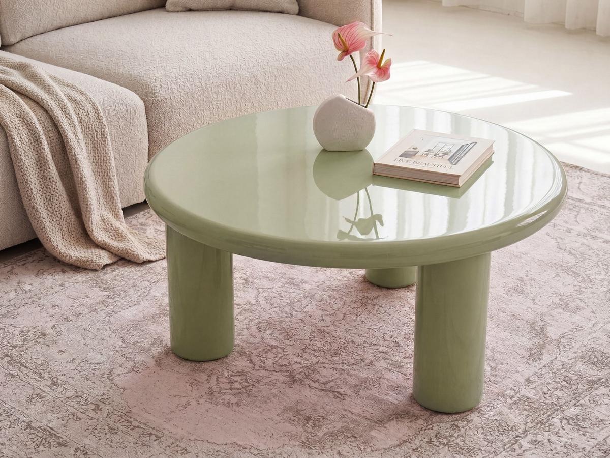 COUCHTISCH Olivgrün Itasca - Olivgrün/Grün, Holzwerkstoff (80/80/35cm) - Beliani