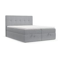 BOXBETT Tivra 180/200 cm Grau im Riva Stoff - Schwarz/Grau, Holz/Holzwerkstoff (180/200cm) - AltaBeds