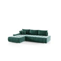 ECKSOFA Vogar In Monolith - Grün, Holzwerkstoff/Textil (265/185cm) - Fun Möbel
