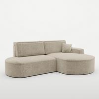ECKSOFA Venedig Mit Schlaffunktion - Beige, Holzwerkstoff/Textil (278/179cm) - Fun Möbel