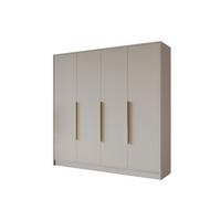 KLEIDERSCHRANK - PORTO - 200 - Kaschmir - Kaschmir/Goldfarben, Holzwerkstoff (200/200/51cm) - ALTDECOR