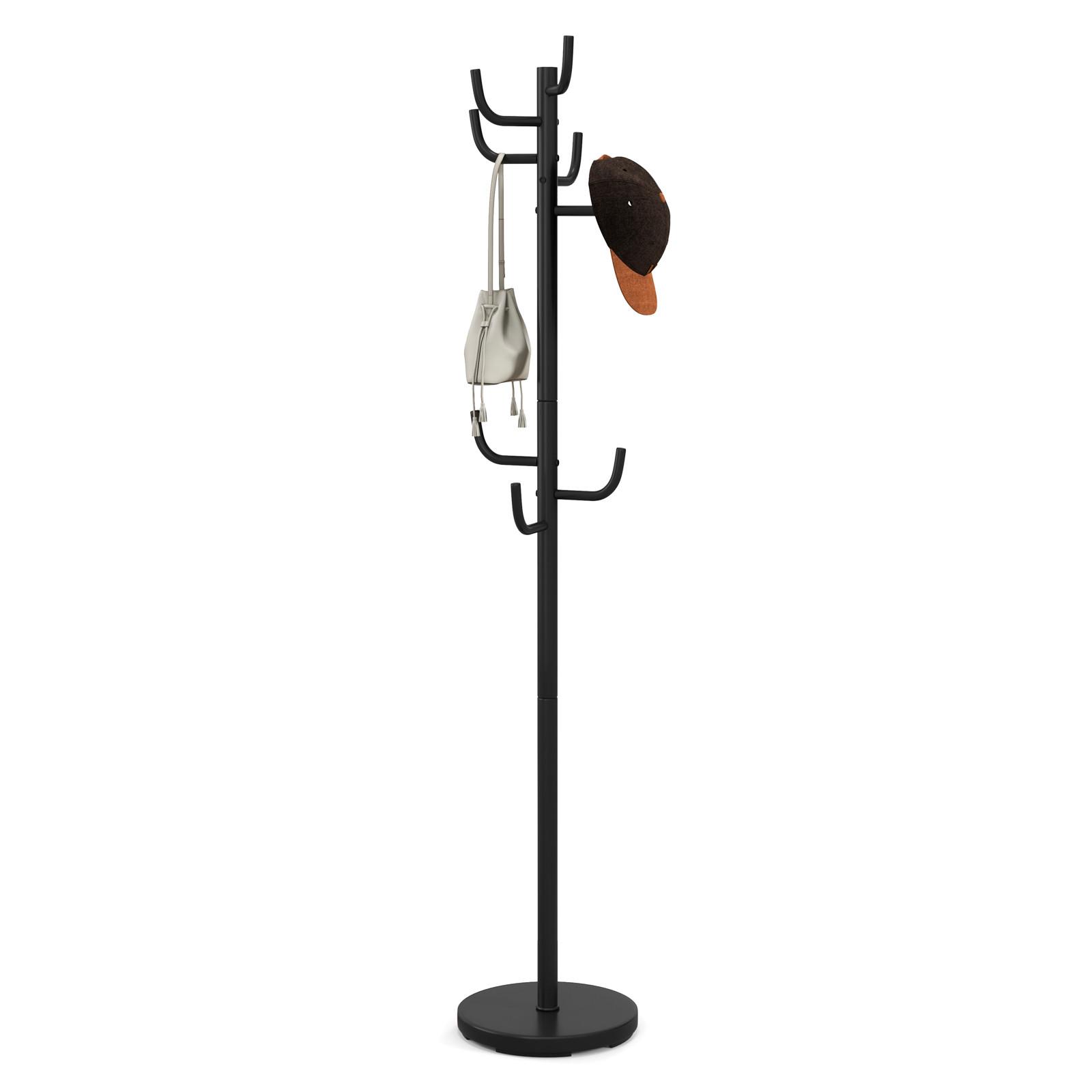 GARDEROBENSTÄNDER Schwarz - Schwarz, Metall (33.5/175/33.5cm) - COSTWAY