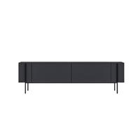 TV-MÖBEL mit 2 klappbaren Türen und Metallfüßen 31,4/160/45,6 cm - Anthrazit, Holzwerkstoff (31.4/45.6/36cm) - Calicosy