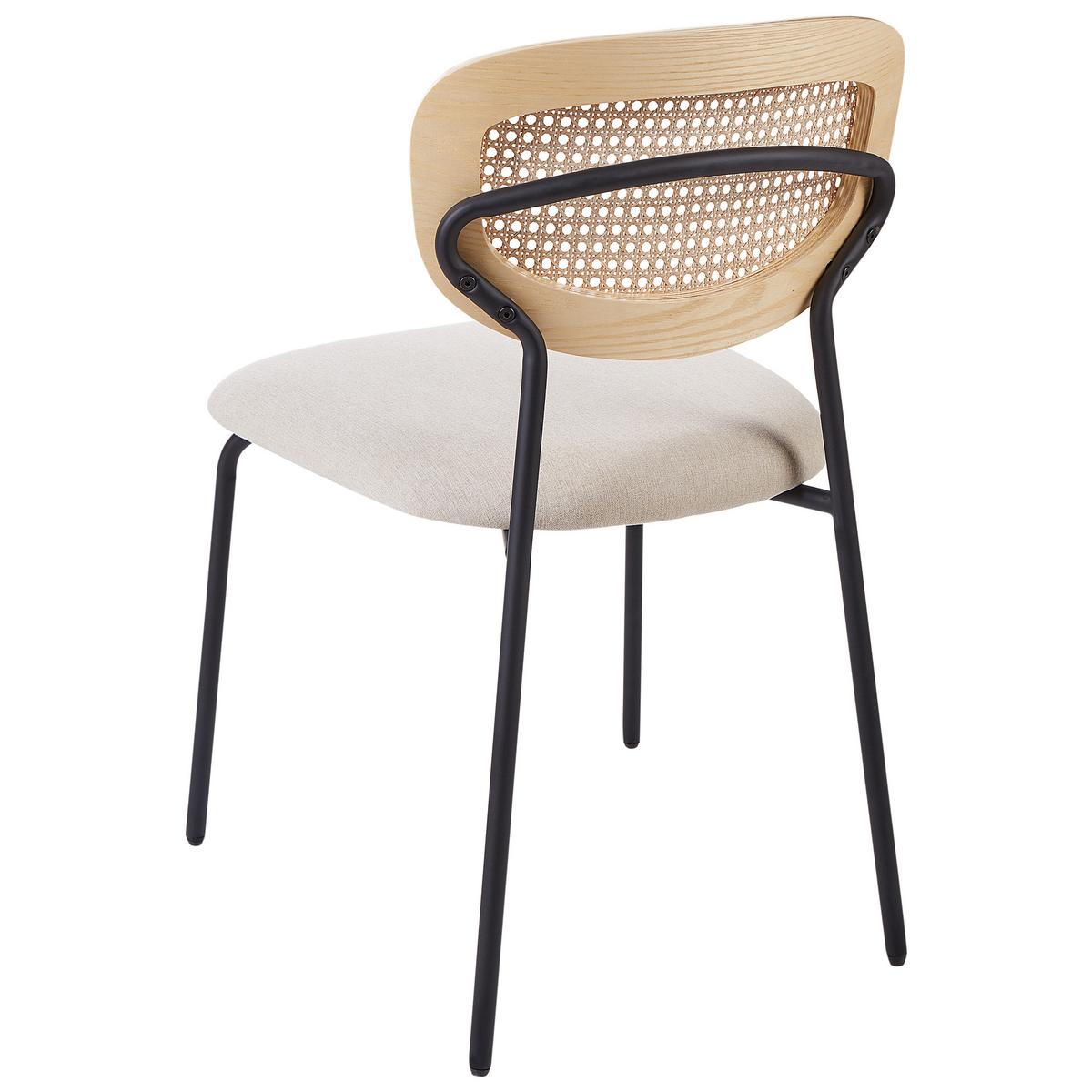 ESSZIMMERSTUHL 2er-Set Metall Hellbeige Mayetta - Beige, Metall (50/81/51cm) - Beliani
