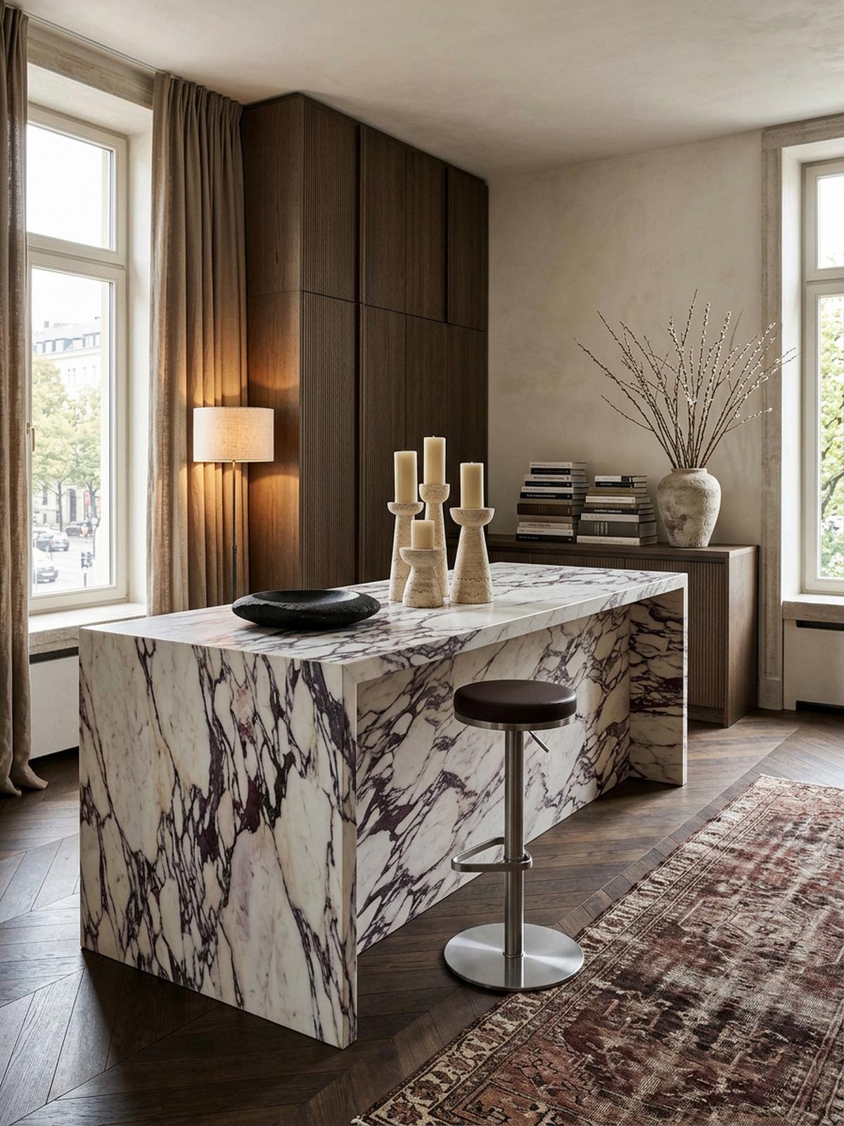 BARHOCKER Höhenverstellbar Gepolstert Triangel-Fußablage ELBE, Braun 38x38x82 cm - Silberfarben/Braun, Kunststoff/Textil (38/82/38cm) - KADIMA DESIGN