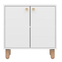 SIDEBOARD mit 2 Türen und Füßen aus massivem Buchenholz 36/72/73 cm - Weiß, Holzwerkstoff (36/73/43cm) - Calicosy