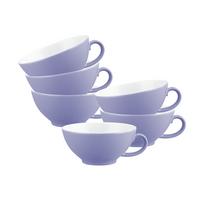 TEETASSEN Liberty Pure Colors Grape Purple 140 ml 6er Set - Lila, Keramik (0.14L) - Seltmann Weiden