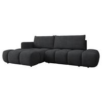 ECKSOFA Soffi, Seite: Links - Dunkelgrau/Schwarz, Holz/Kunststoff (283/166cm) - MIRJAN24