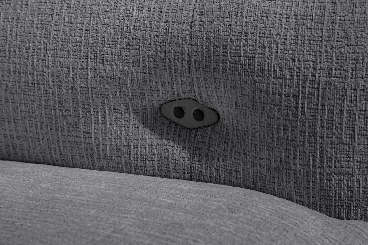 ECKSOFA SVEN 3-Sitzer, 1 Relax XL, verstellbare Kopfstützen, dunkelgrau - Anthrazit/Schwarz, Holzwerkstoff/Textil (256/163cm) - Wozimo