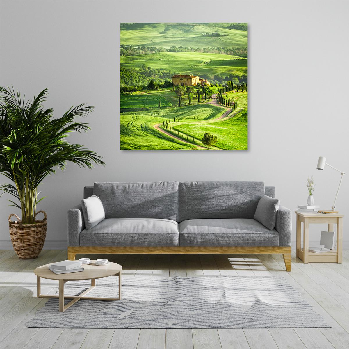 WANDBILD landschaften grün - Grün, Textil (40/40cm) - Feeby