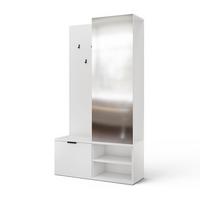 VITRINE Ondine Weiß - Weiß, Holzwerkstoff (100/180/35cm) - Petits-meubles