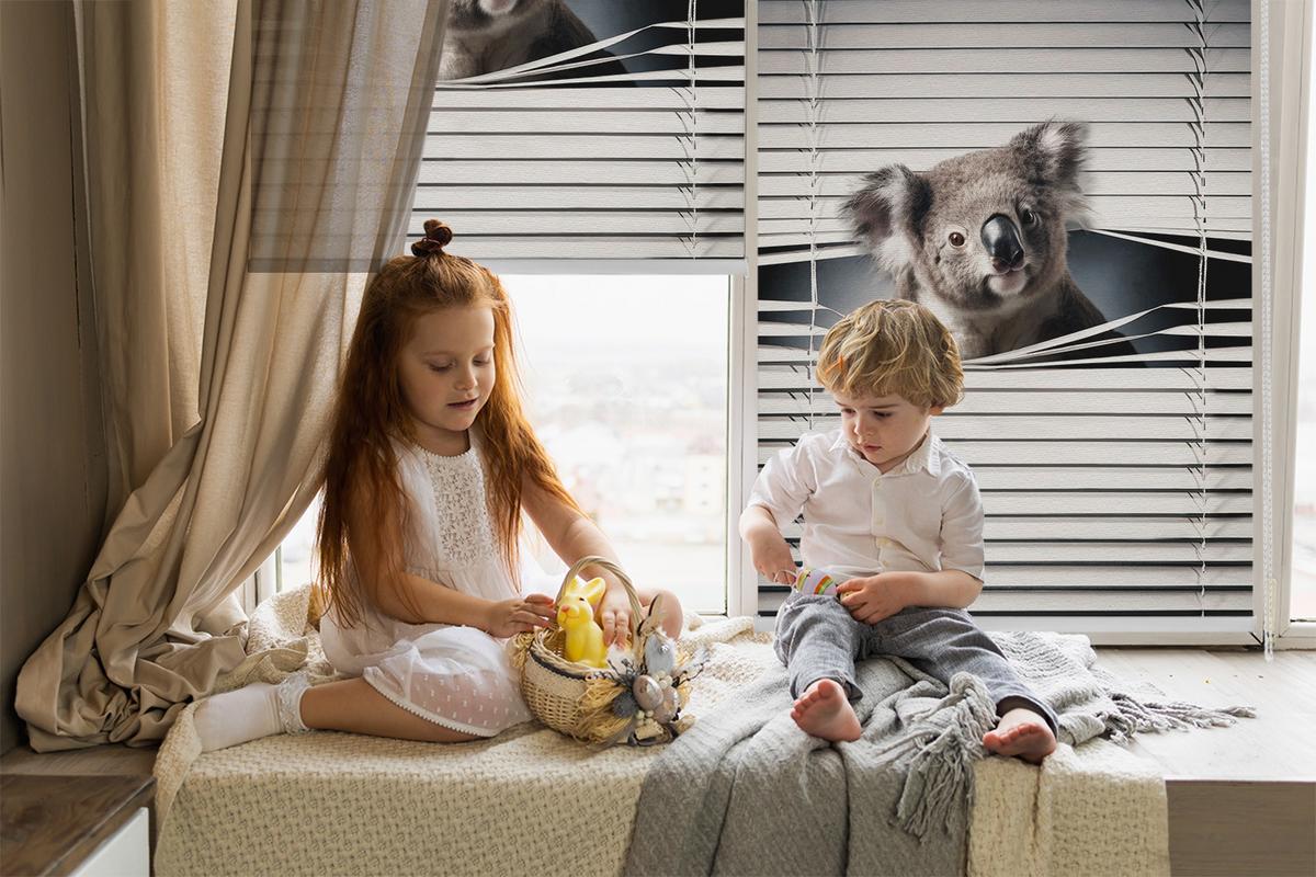 INNENROLLO - Fensterrollo - Rollo - 150x180 cm - Koala - Grau, Kunststoff (150/180/0.5cm) - TULUP