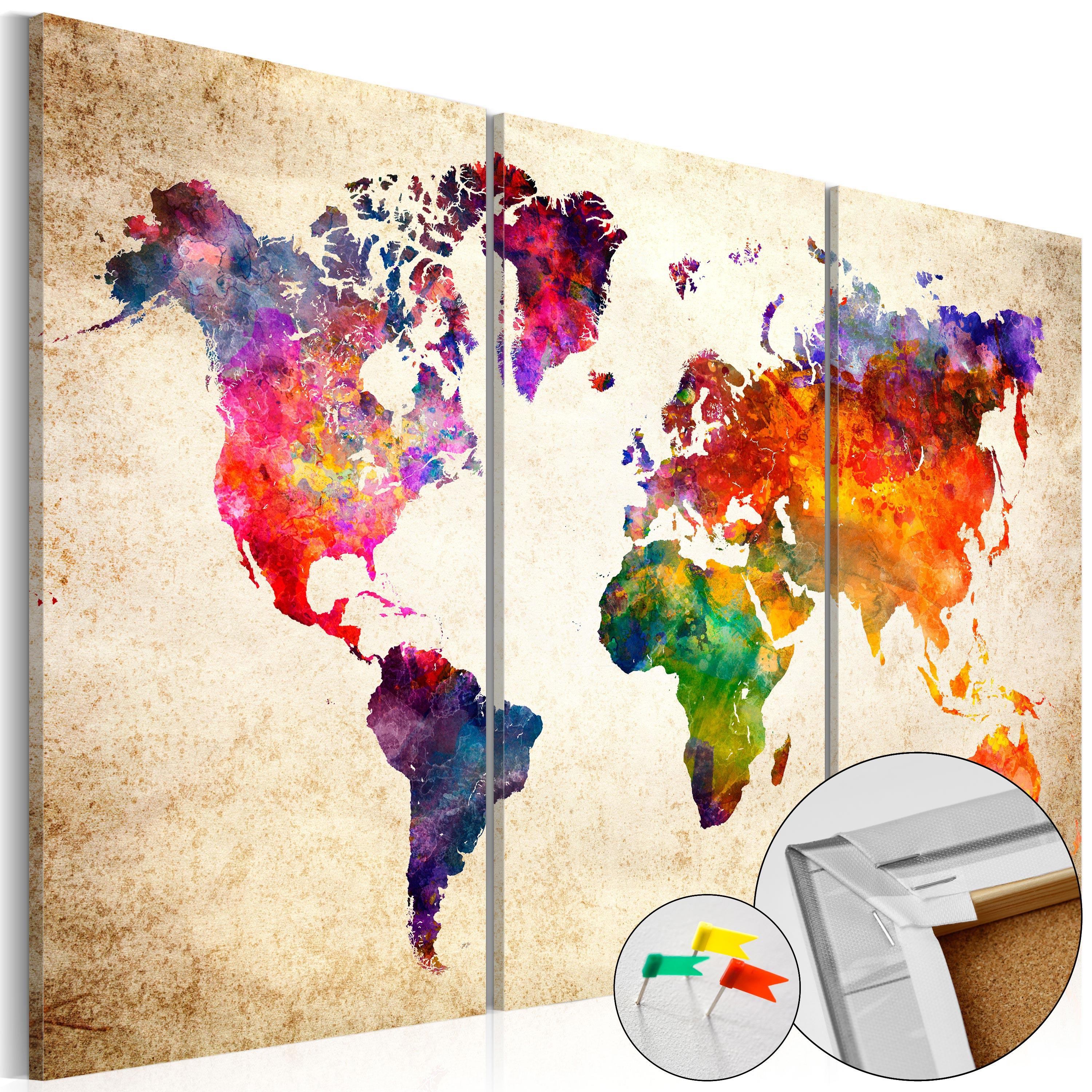 PINNWANDBILDER Bunt 120/80 cm - Multicolor, Naturmaterialien/Textil (120/80cm) - KUNSTLOFT