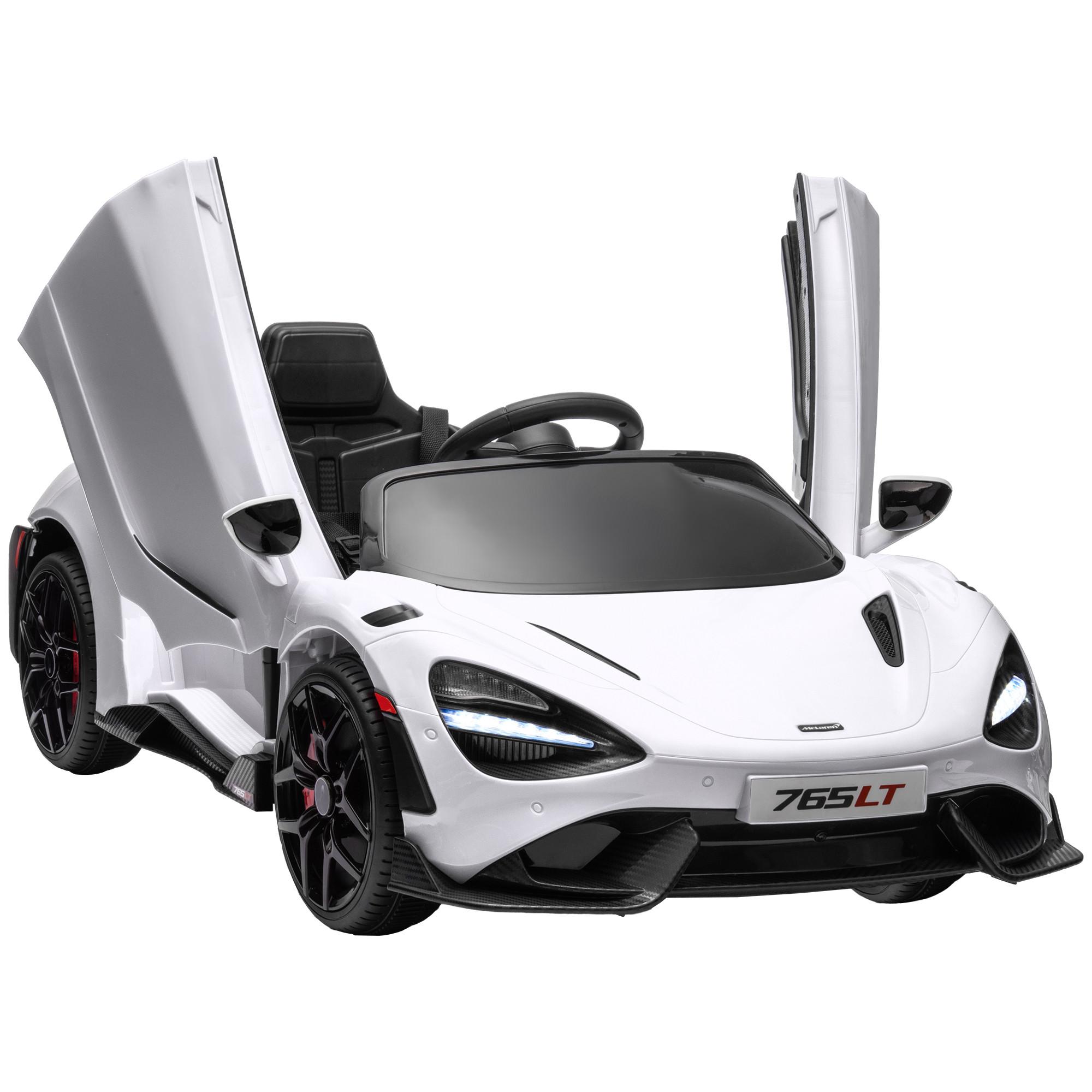 KINDER Elektroauto 12 V Kinderauto mit 2,4G Fernbedienung, MP3 Musik Weiß - Weiß, Metall (113/68/44cm) - AIYAPLAY
