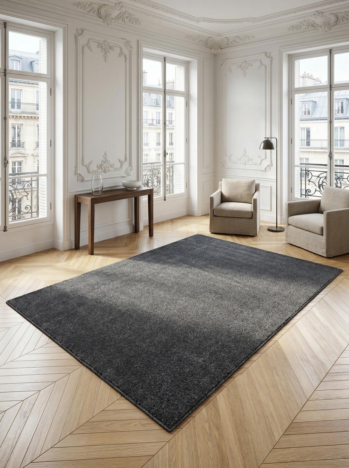 TEPPICH Kurzflor MAIN in Grau, einfarbig, 200 x 290 cm - Grau, Textil (290/200cm) - KADIMA DESIGN