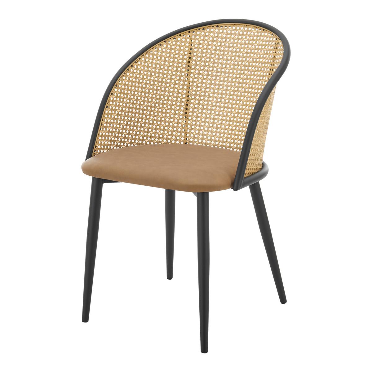 ESSZIMMERSTUHL Gagnef 2er Set - Braun, Metall (56/82/55cm) - [en.casa]