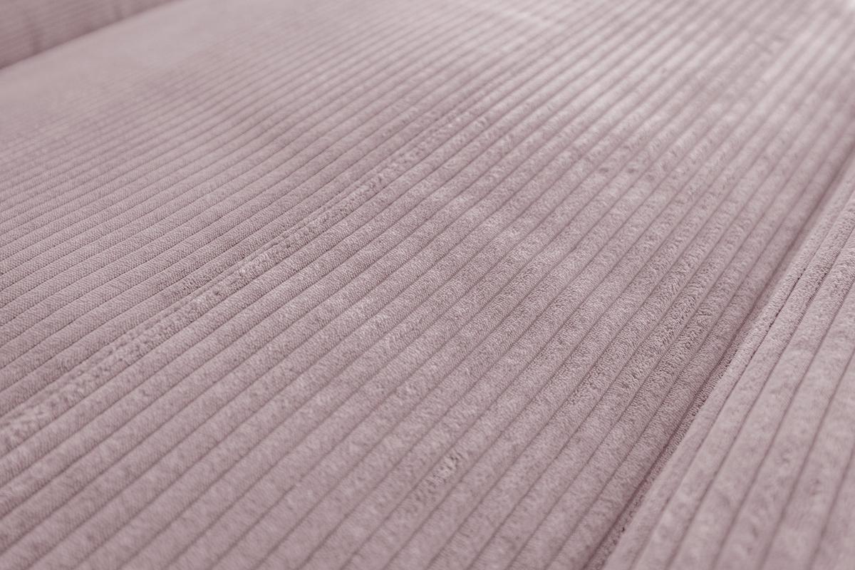 ECKSOFA LAISKA Pink Cord Relaxfunktion - Schwarz/Rosa, Textil/Metall (282/177cm) - KAWOLA