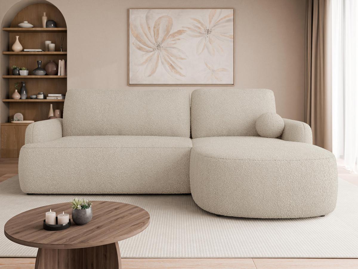 ECKSOFA Loridu Premium, Seite: Rechts - Schwarz/Naturfarben, Holz/Kunststoff (174/250cm) - MIRJAN24