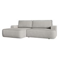 ECKSOFA Mono, Seite: Links - Hellgrau/Schwarz, Holz/Kunststoff (260/168cm) - MIRJAN24