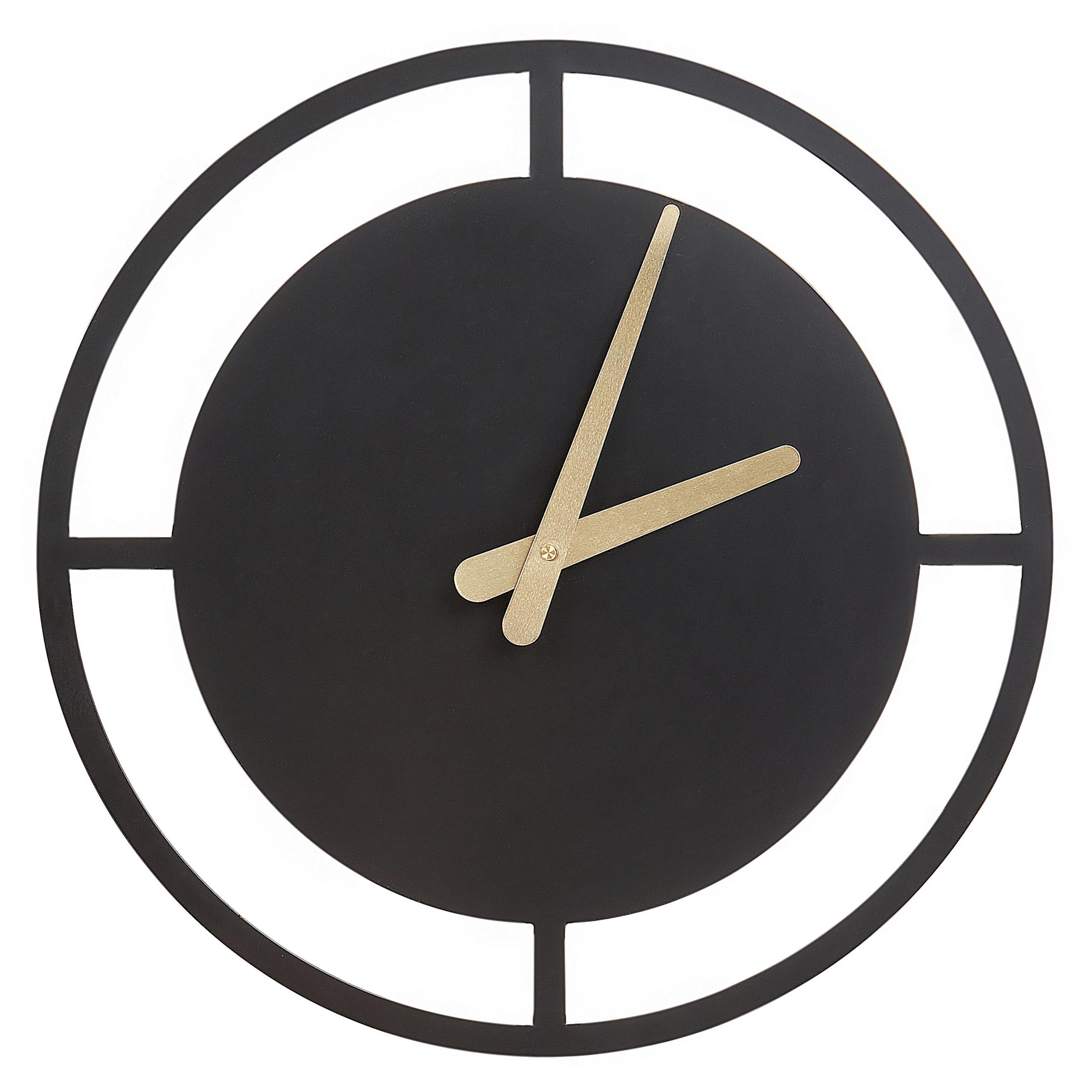 WANDUHR Schwarz/Gold Trient - Goldfarben/Schwarz, Metall (40/40/2cm) - Beliani