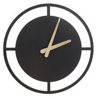 WANDUHR Schwarz/Gold Trient - Goldfarben/Schwarz, Metall (40/40/2cm) - Beliani