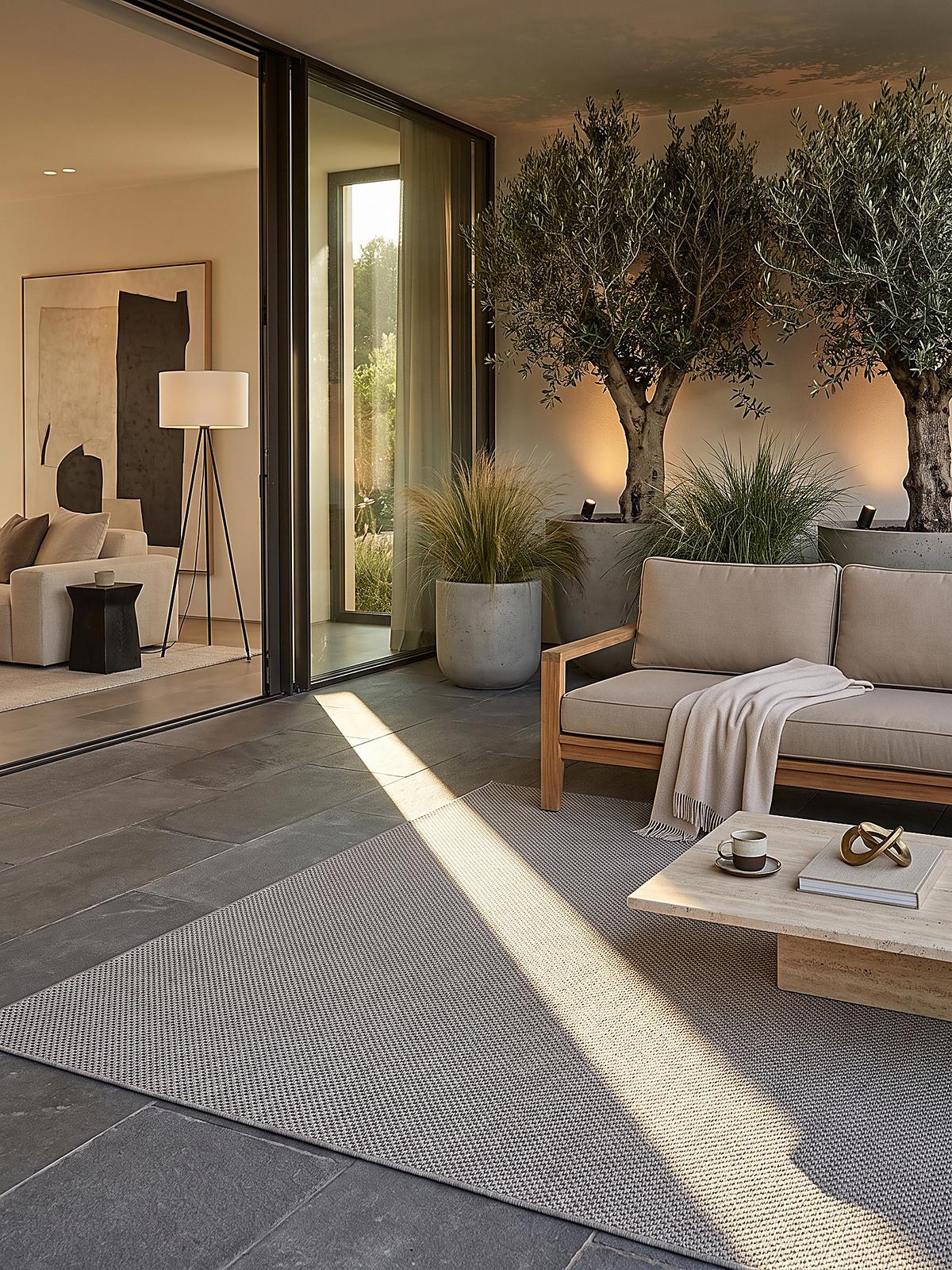 FLACHWEBTEPPICH Uni BORNO Polypropylen Grau 200 x 280 cm - Grau, Textil (200/280cm) - KADIMA DESIGN