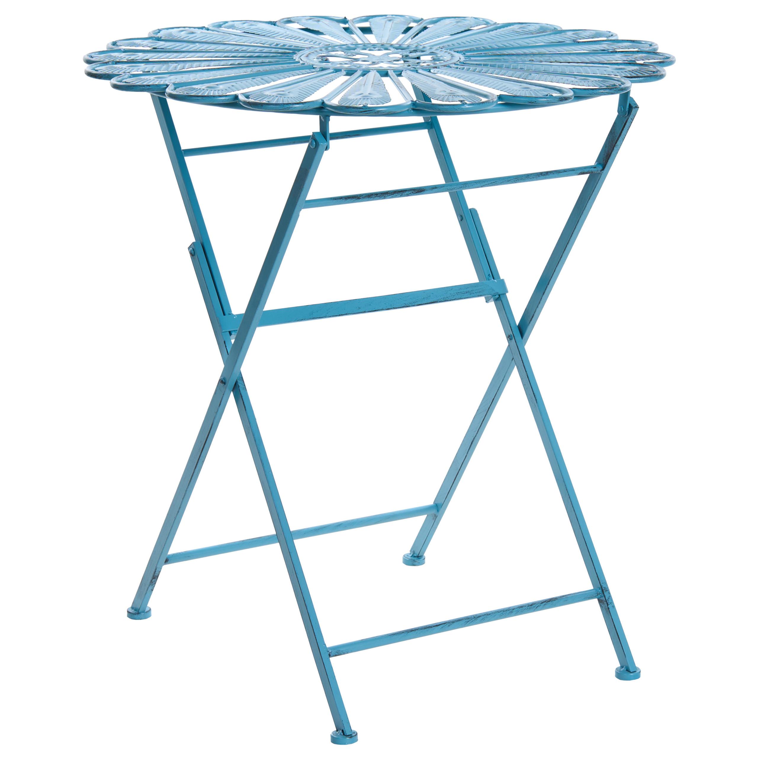 BISTROTISCH 71/71 cm Metall Blau Pavia - Blau, Metall (71/71/76cm) - Beliani