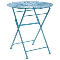 BISTROTISCH 71/71 cm Metall Blau Pavia - Blau, Metall (71/71/76cm) - Beliani