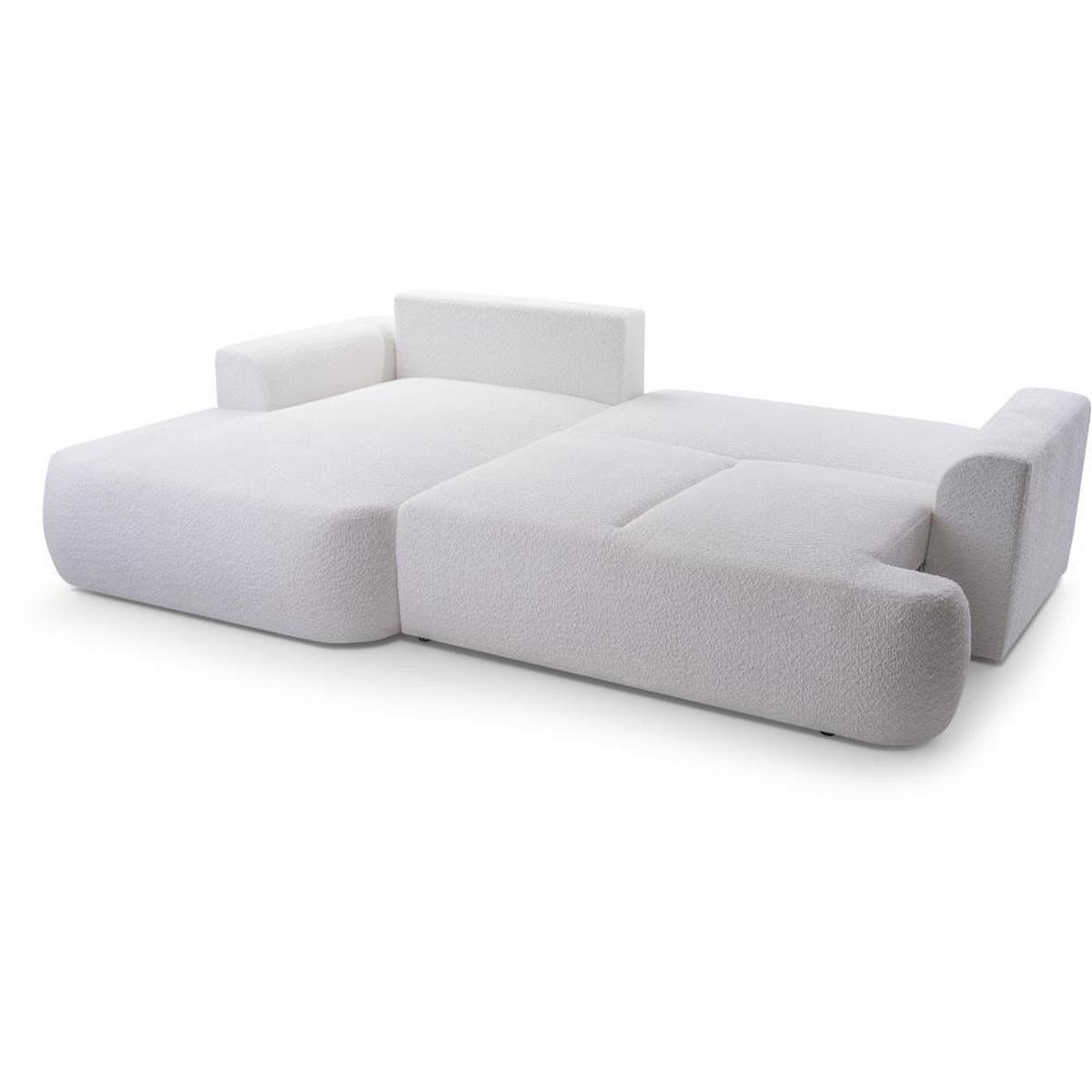 ECKSCHLAFSOFA Vento hellgrau links - Hellgrau/Schwarz, Textil (260/168cm) - Beautysofa