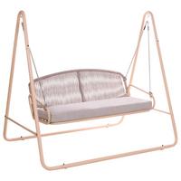 HOLLYWOODSCHAUKEL Metall Beige Norcia - Beige, Metall (172/156/119cm) - Beliani