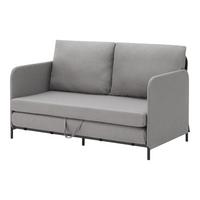 SCHLAFSOFA Soini - Hellgrau, Textil/Metall (125/78/67cm) - [en.casa]