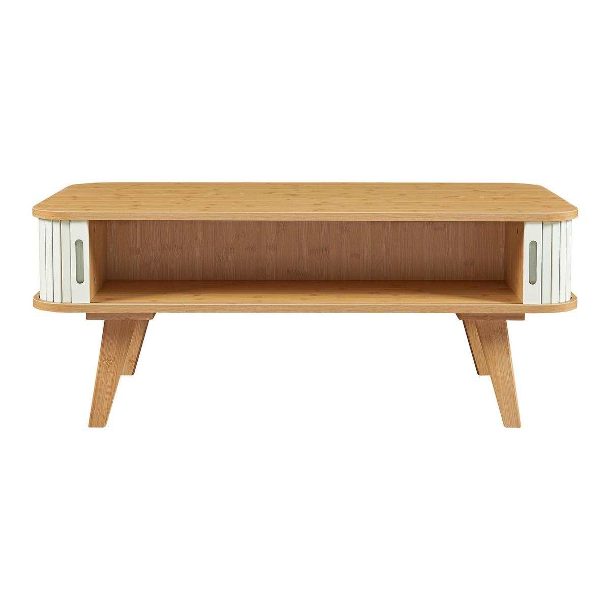 COUCHTICH Tysvær 100/50/40 cm - Creme, Holz/Holzwerkstoff (50/100/40cm) - [en.casa]