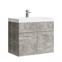 BADMÖBEL-SET Montreal 2 Teile Beton Grau - 60 x 35 x 51 cm - Grau, Holz (60/51/35cm) - Badplaats