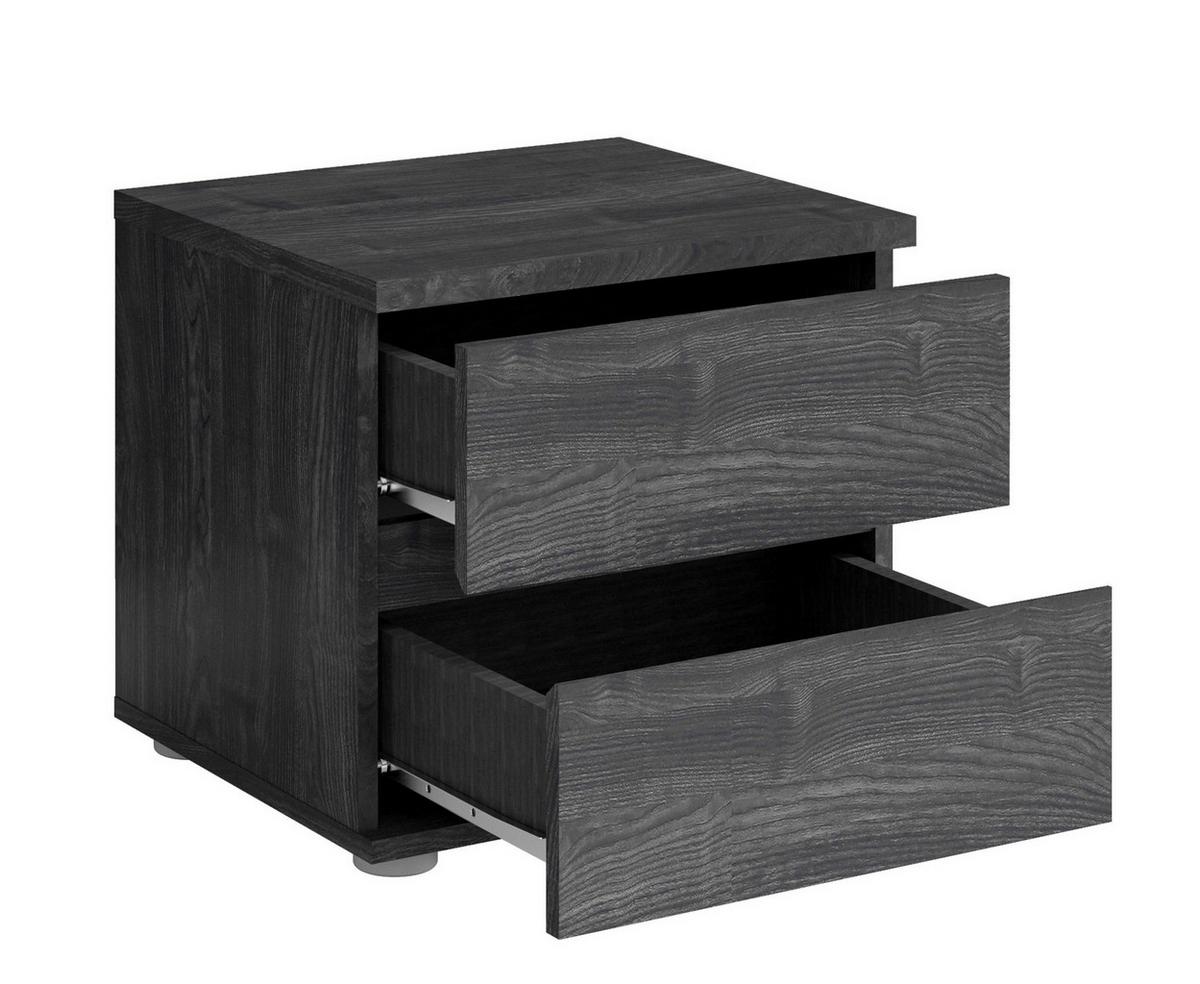 NACHTTISCHE Portland Esche Schwarz 47/43/41 - Schwarz, Holzwerkstoff (47/43/41cm) - RAUMHIRSCH FURNITURE