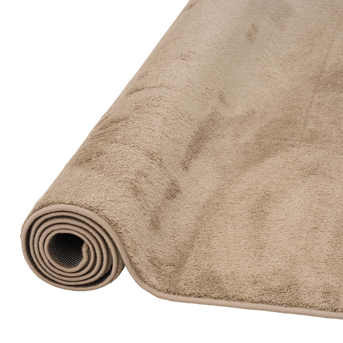 LUXUS SUPER SOFT HOCHFLOR LANGFLOR TEPPICH DELUXE - Taupe, Textil (200/300cm) - Snapstyle