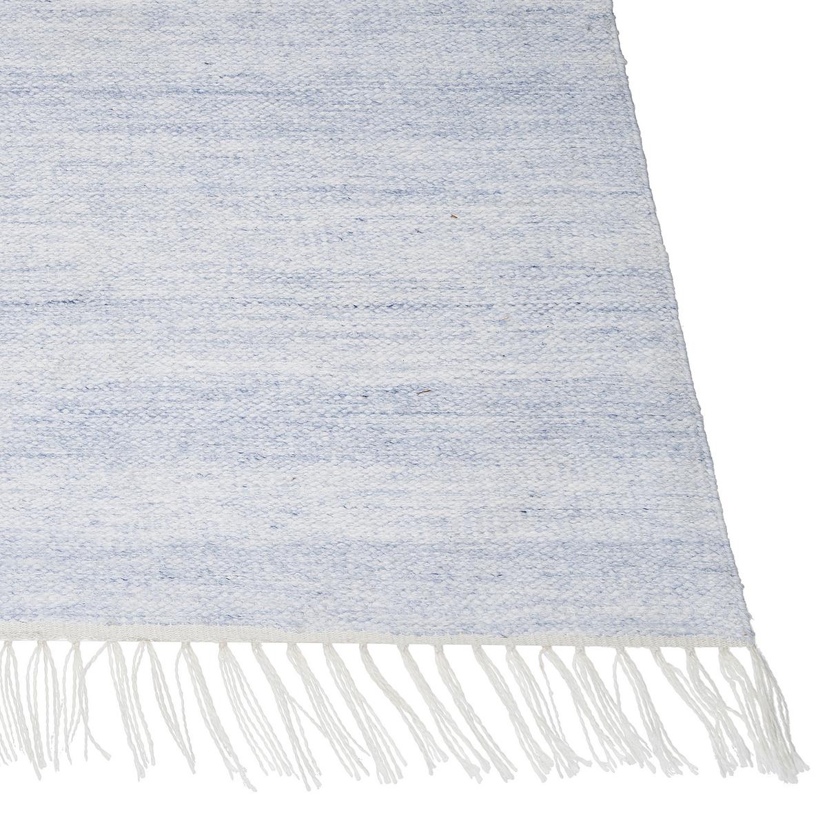 TEPPICH geflochten Malhia 150/80 cm - Blau, Kunststoff (80/150cm) - Beliani