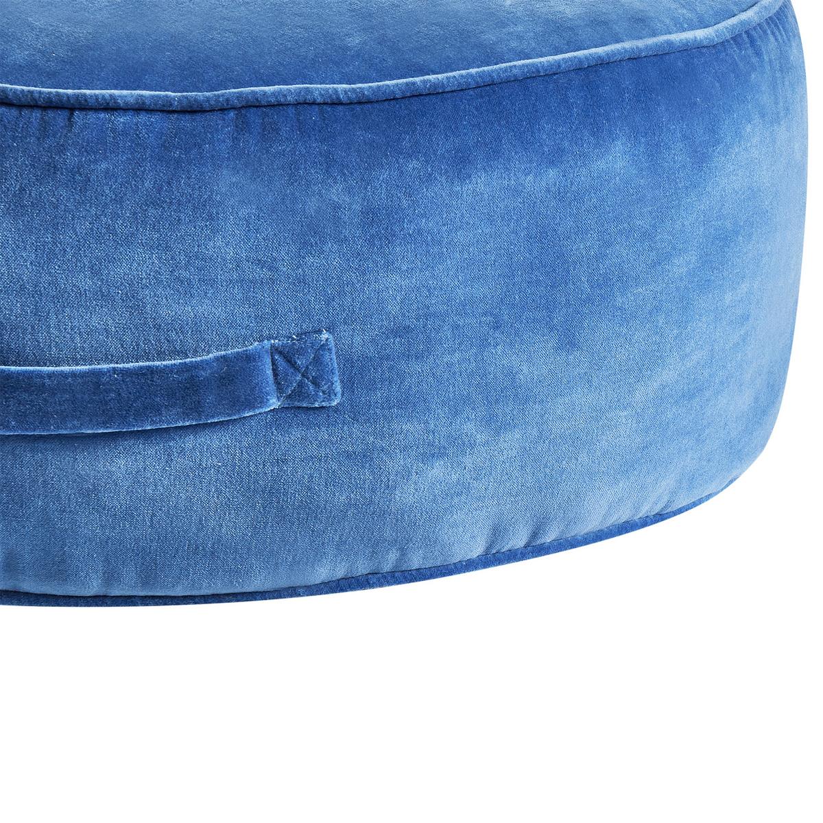 POUF Marineblau Yulle - Blau, Textil (60/25/60cm) - Beliani