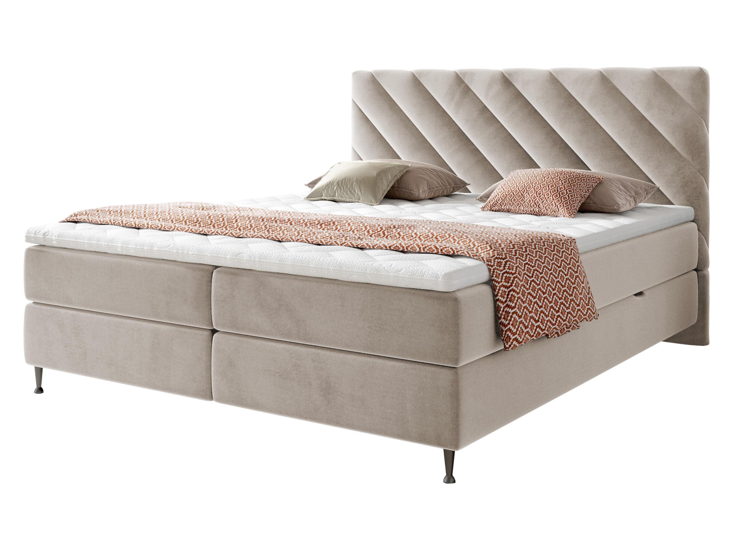 BOXBETT Enzo - H3 - Beige/Schwarz, Holz/Textil (160/200cm) - MIRJAN24