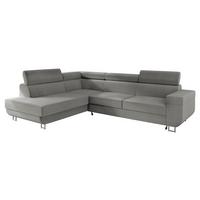 ECKSOFA Fonti, Seite: Links - Hellgrau, Holz/Textil (253/188cm) - MIRJAN24