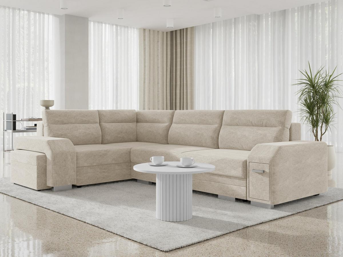 ECKSOFA Alvares, Seite: Links - Naturfarben, Holz/Kunststoff (305/205cm) - MIRJAN24
