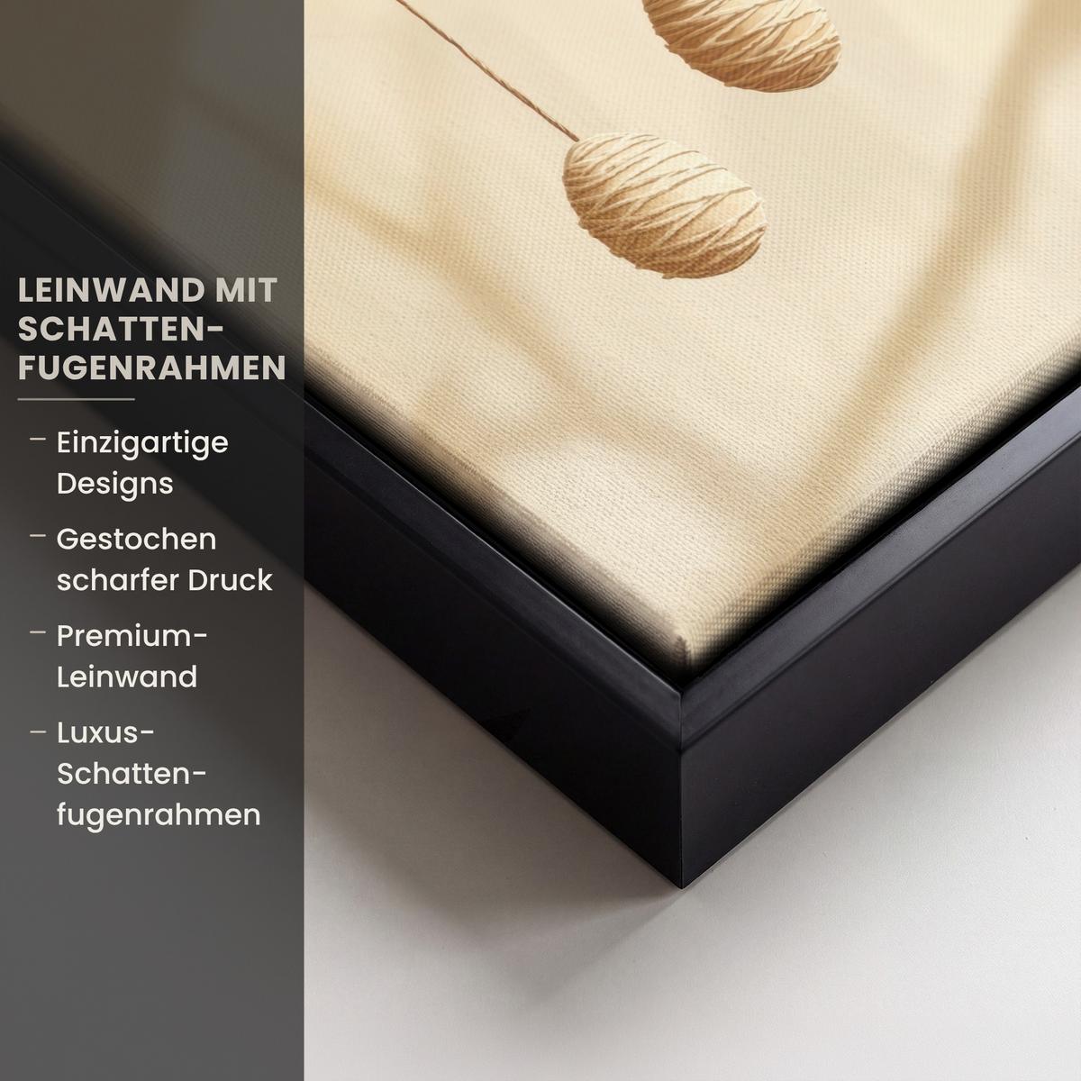 LEINWAND Bilder mit Rahmen - Beige - Osterkuchen - Eier - 20x20 - Beige, Textil (20/20cm) - MuchoWow