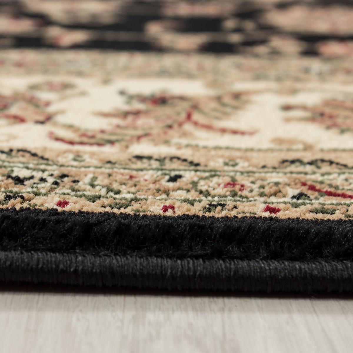 KURZFLORTEPPICH TANNHEIM, orientalisch, aus Polypropylen, Schwarz, 80 x 150 cm - Beige, Textil (150/80cm) - KADIMA DESIGN