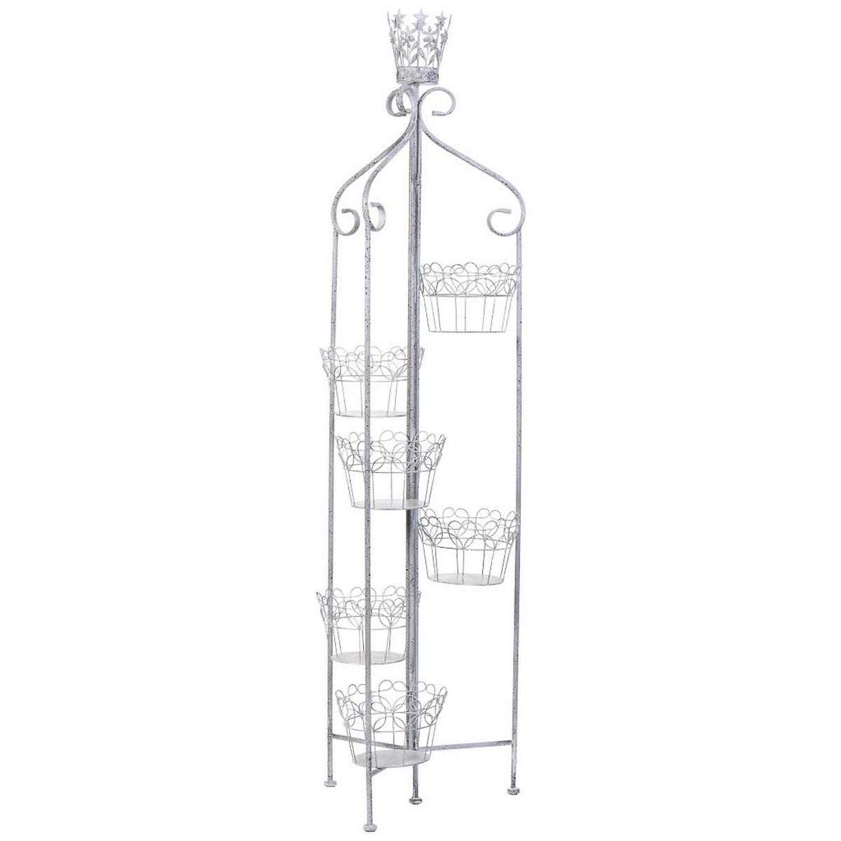 PFLANZENSTÄNDER aus Metall, 30x25x189cm - Grau, Metall (30.48/188.6/25.4cm) - Wanderlust