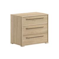 KOMMODE Keelia Eiche Melamin 3 Schubladen Stauraum - Eichefarben, Kunststoff (68/62/43cm) - 58aufmkessel